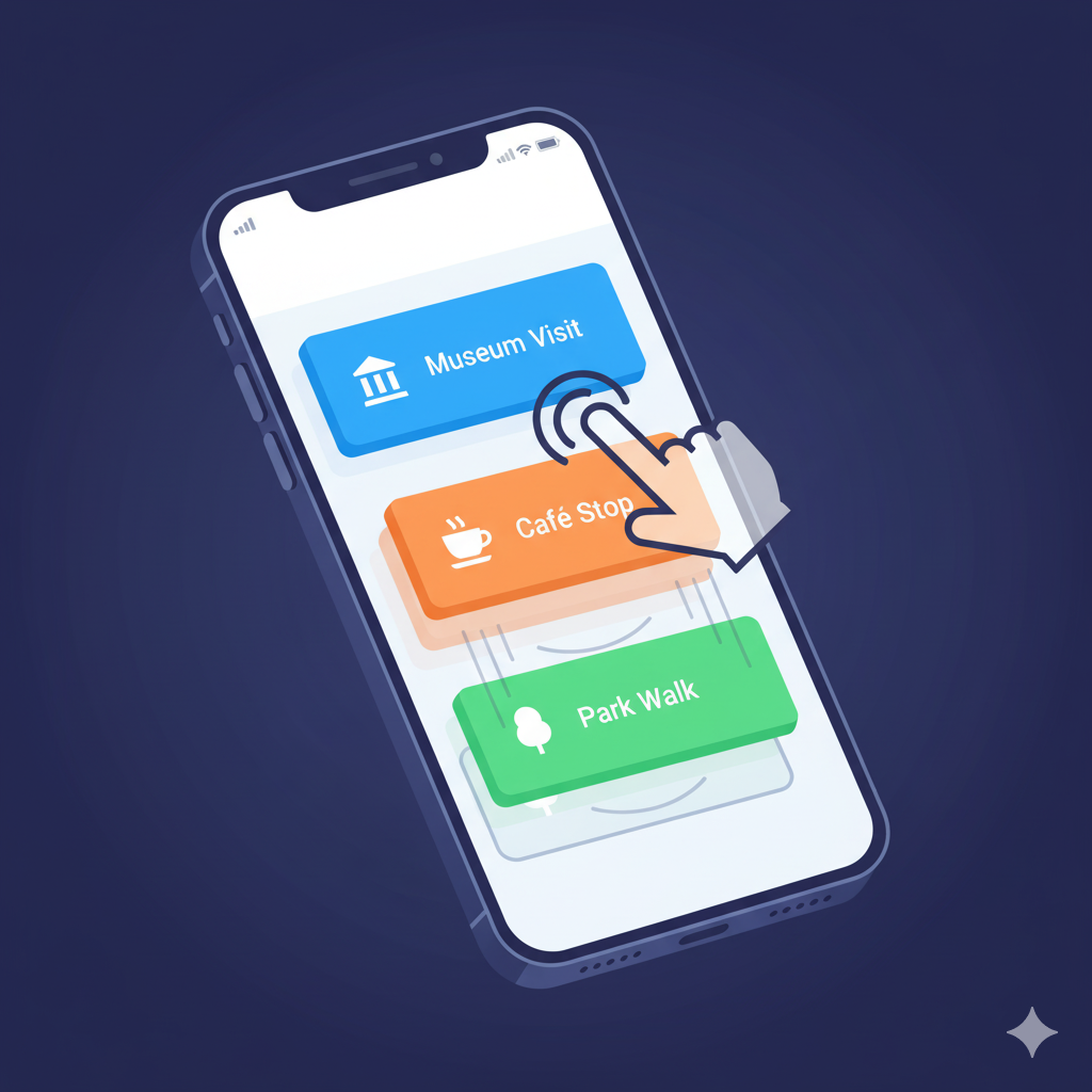 Drag and drop activities to customize your plan